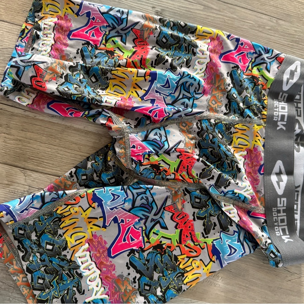 Shock Doctor Kids Graffiti Print Shorts